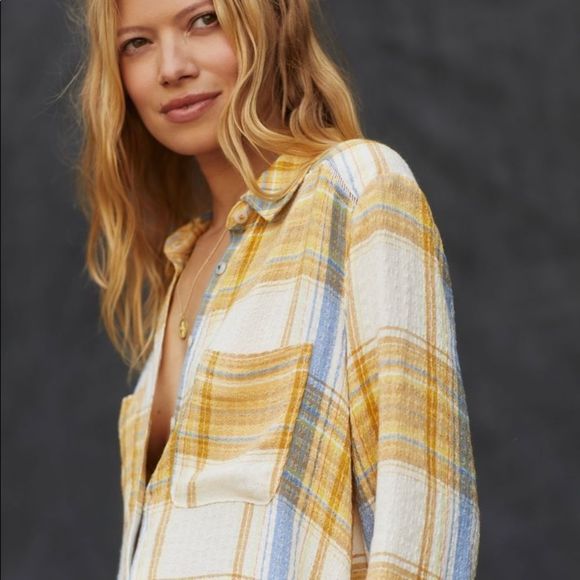 Pilcro for Anthropologie Side-Slit Maxi Tunic Buttondown Neutral Motif NWT Small - Picture 5 of 11